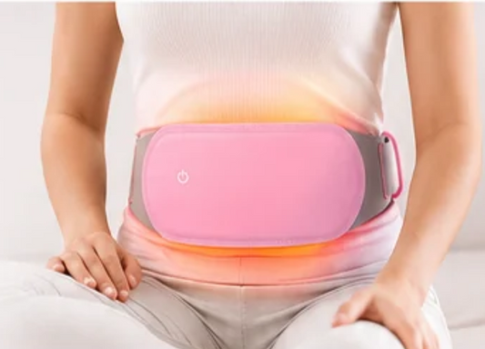 Cinturón Térmico Inteligente Recargable con Masaje Vibratorio y Calor Terapéutico